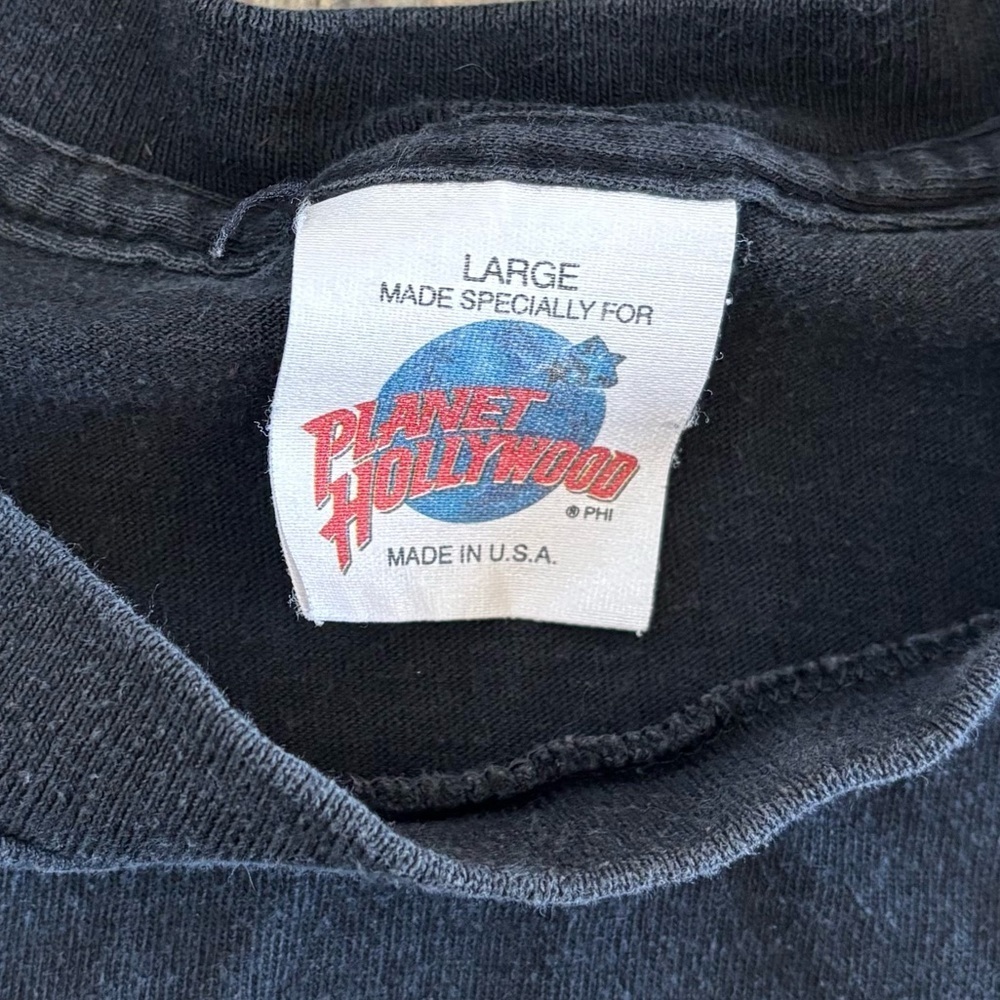 Vtg 90s Planet Hollywood Chicago Tee Shirt Mens Lg Black Single Stitch USA Made - Picture 3 of 7